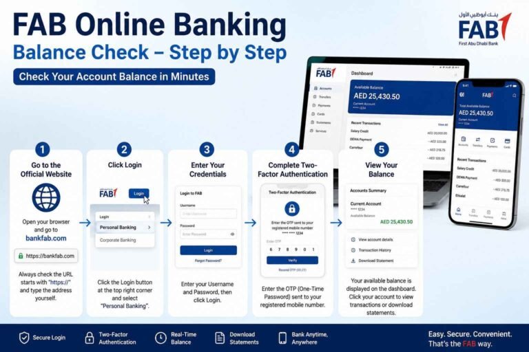 FAB Online Banking Balance Check