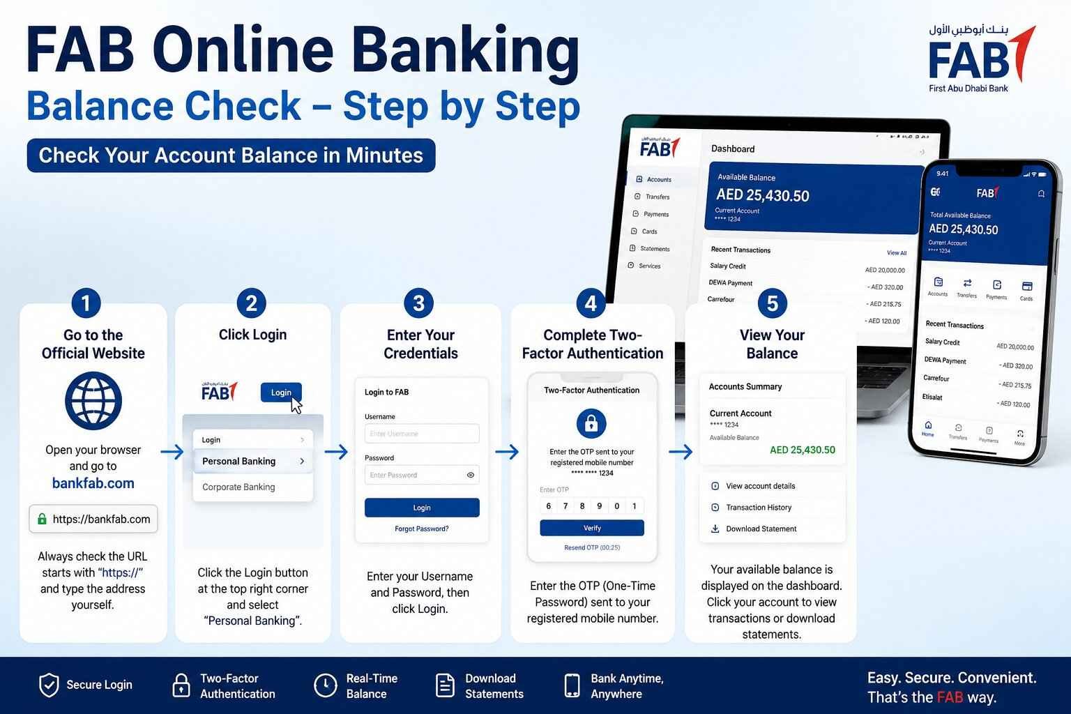 FAB Online Banking Balance Check