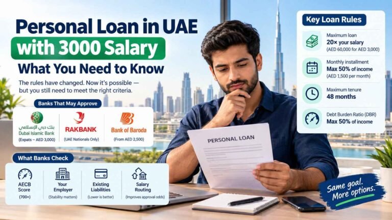Personal Loan in UAE with 3000 Salary