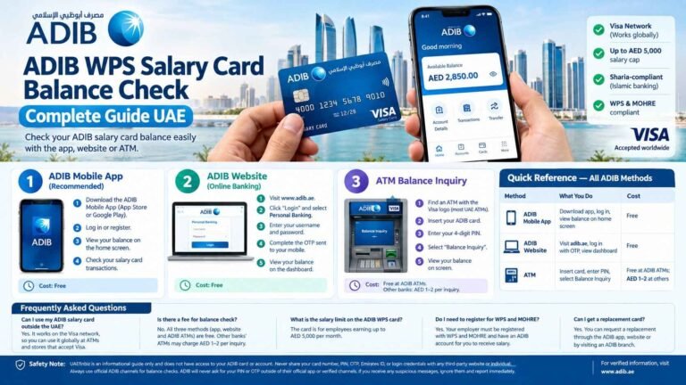 ADIB WPS Salary Card Balance Check