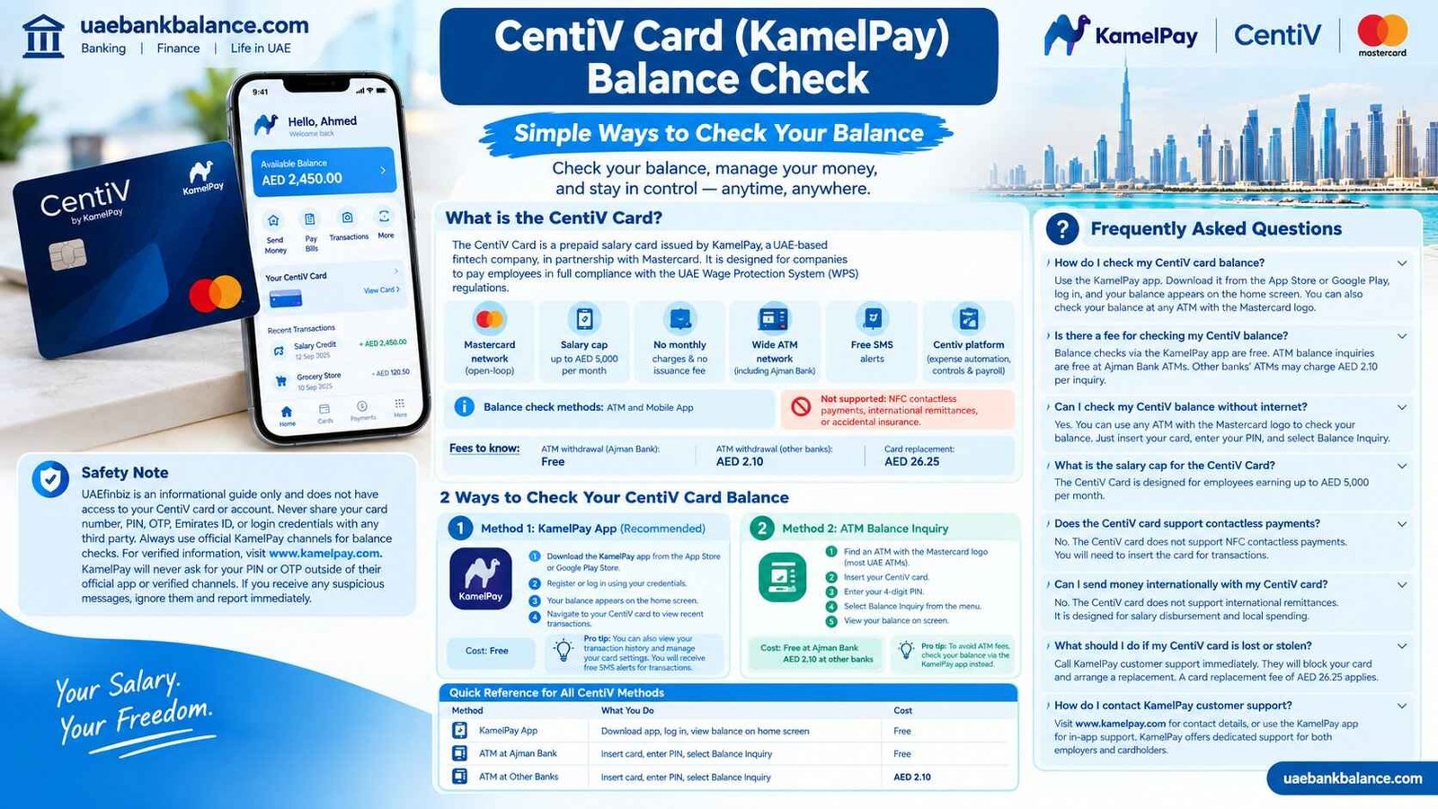 CentiV CardKamelPay Balance Check
