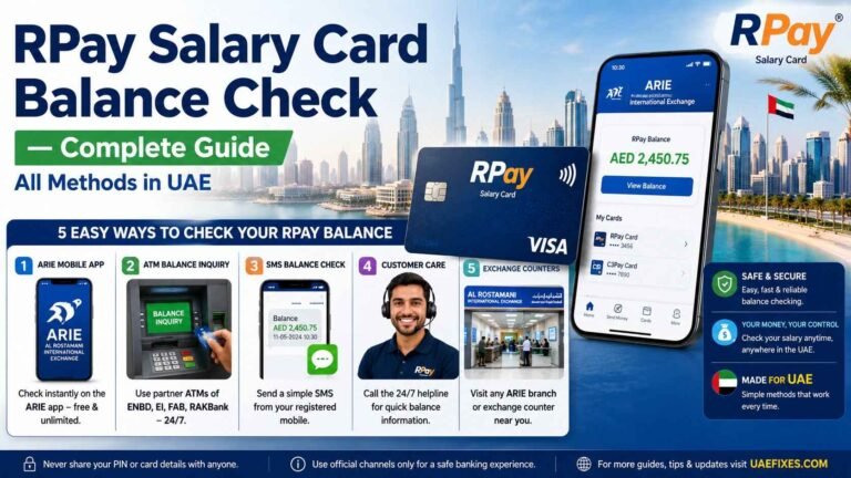 RPay Salary Card Balance Check — Complete Guide UAE
