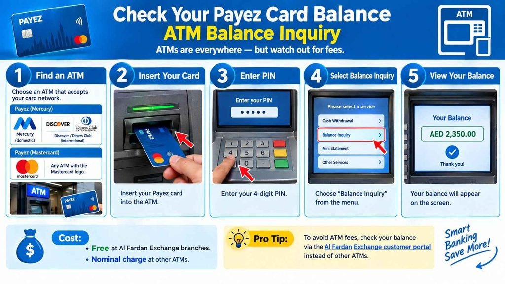 check payez balance by ATM Balance Inquiry