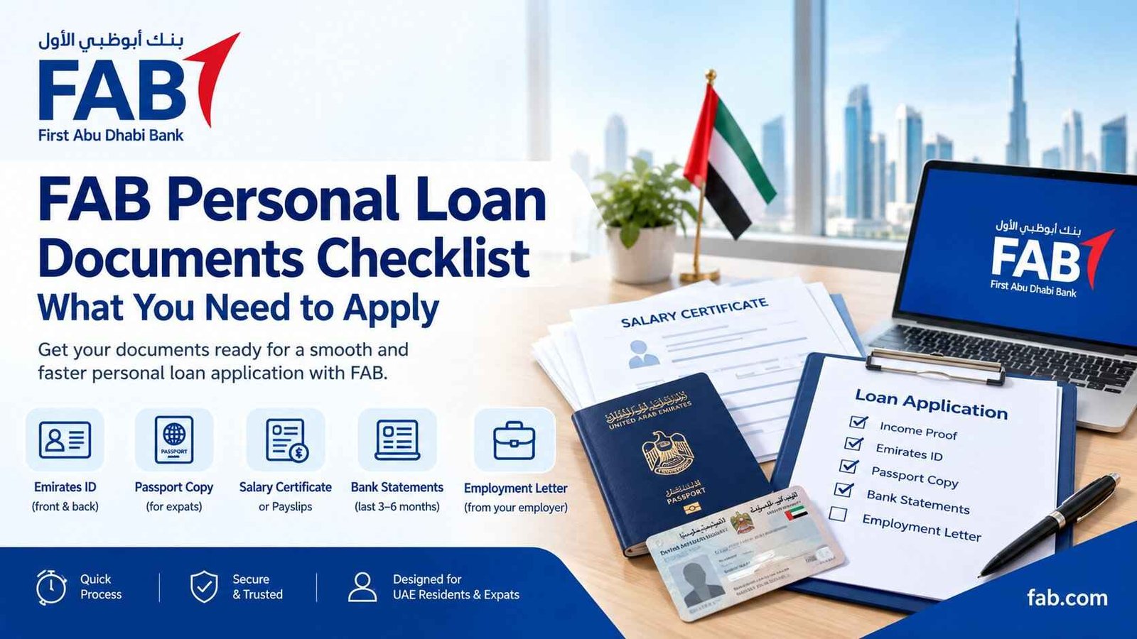 FAB Personal Loan Documents Checklist